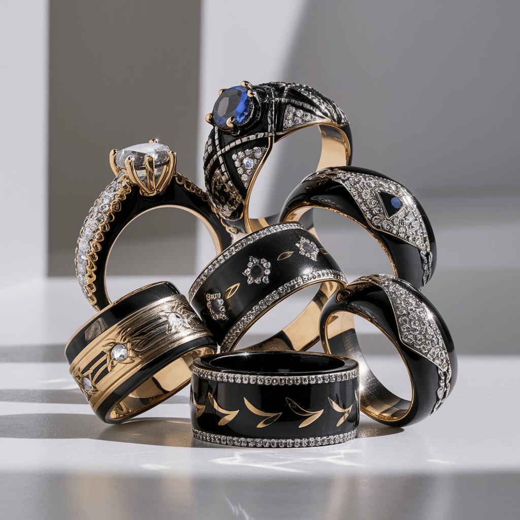 Elegancja i symbolika czarnego złota w prezentach na 50 rocznicę ślubu