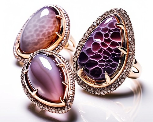 Agat Kamień Szlachetny - Agate Wzór Natury