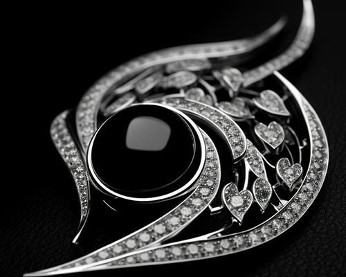 Czerń kowieńska: Kamień Szlachetny Osłony - Jet