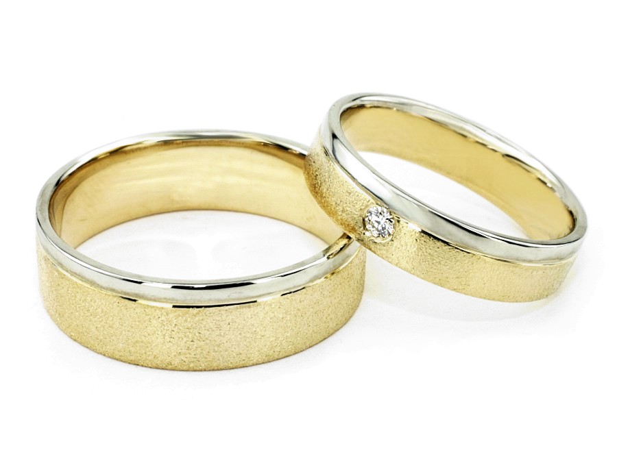 Obrączki ślubne dwukolorowe złoto - 03.81276o15_ — zdjęcie 2