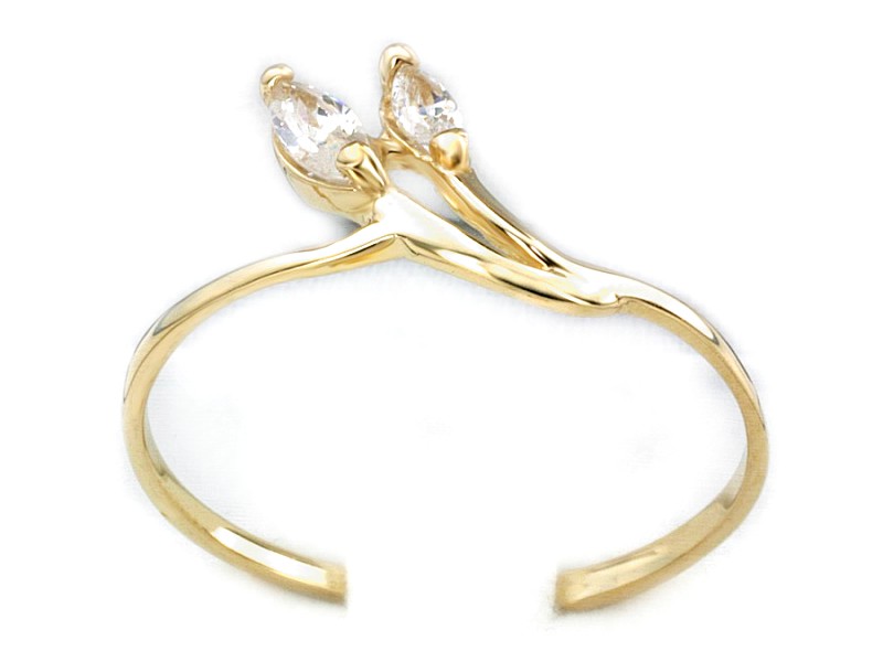 Złoty pierścionek z cyrkoniami - 1053