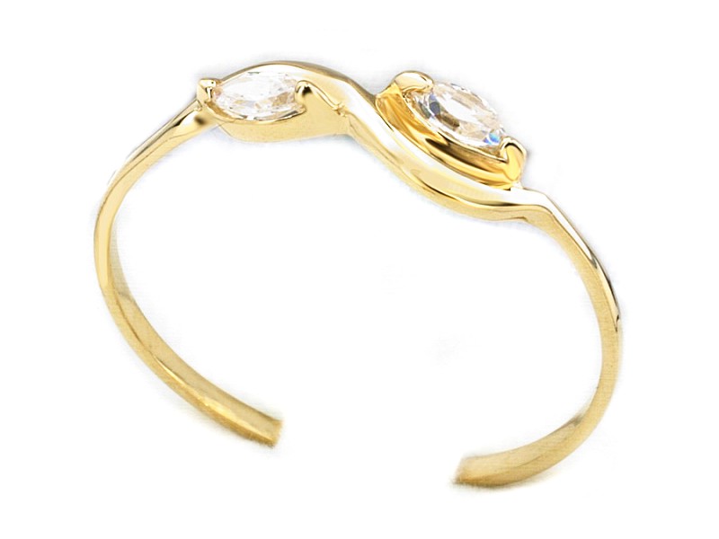 Złoty pierścionek z cyrkoniami - 1057