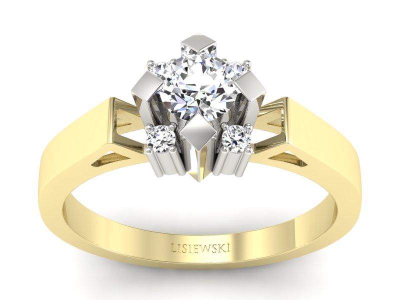 Pierścionek zaręczynowy z brylantami - 1087bzbr_Si_H