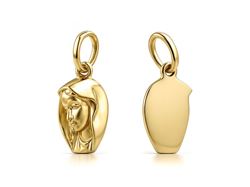 Złota zawieszka medalik - 10m