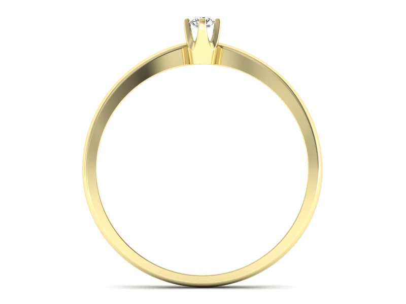 Złoty pierścionek z diamentem - 1100br_VS_H — zdjęcie 2