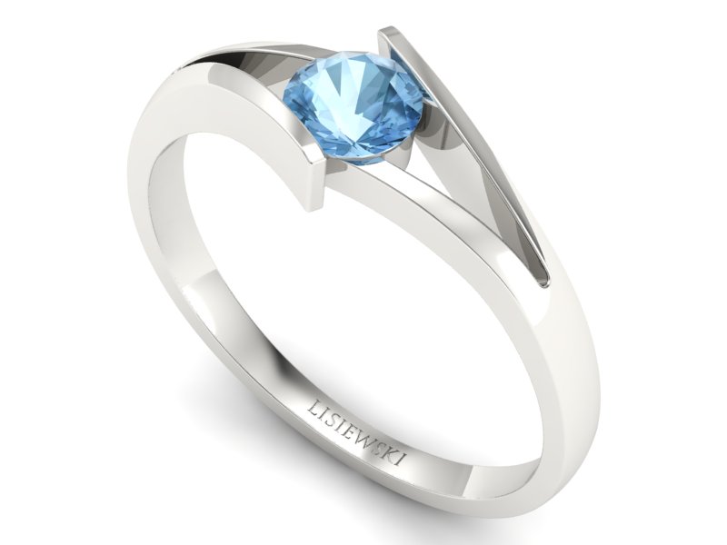 Złoty Pierścionek z topazem promocja - 1106SKw_pro — zdjęcie 3