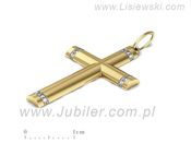 Krzyżyk z brylantami żółte złoto promocja - 1113skW_pro - 2