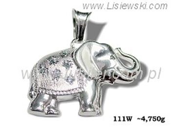 Wisiorek srebrny z cyrkoniami biżuteria srebrna 925 - 111w - 1