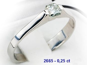Pierścionek białe złoto z niebieskim brylantem - 111z_2665_b - 1