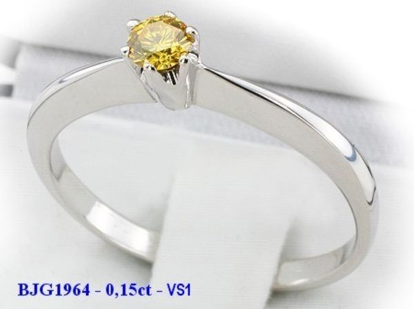Złoty Pierścionek białe złoto z brylantem - 111z_bjg1964__