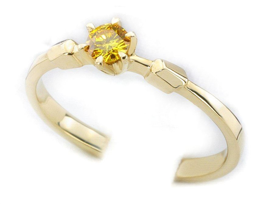 Pierścionek zaręczynowy ze złota z brylantem - 111z_jg1119_ - 1