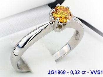 Pierścionek białe złoto ze złotym brylantem - 111z_jg1968_b - 1