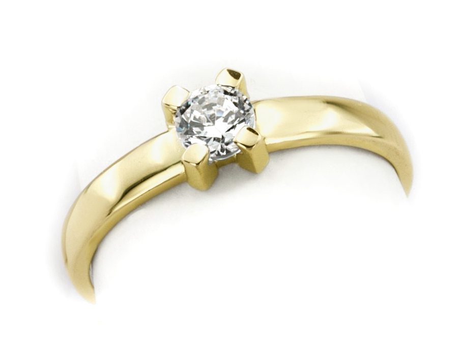 Złoty pierścionek z diamentem - 1157br_024 — zdjęcie 3