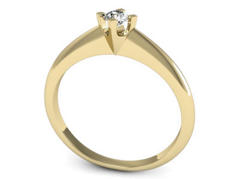 Złoty Pierścionek z brylantem promocja - 1161skW_pro — zdjęcie 3