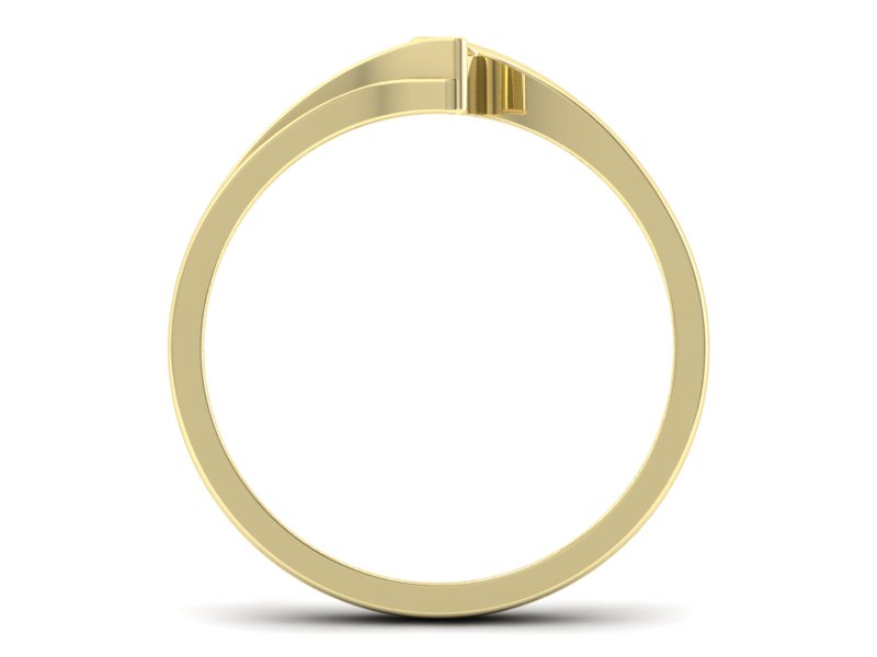 Pierścionek złoty z brylantem - 1171_2_6_p-cognacgold — zdjęcie 2