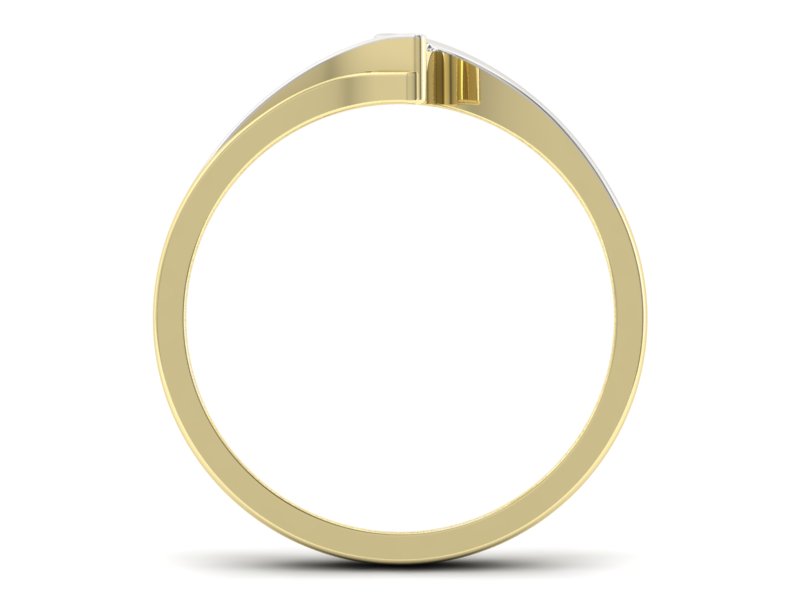 Złoty pierścionek z brylantem żółte złoto - 1171br_VVS_G — zdjęcie 2