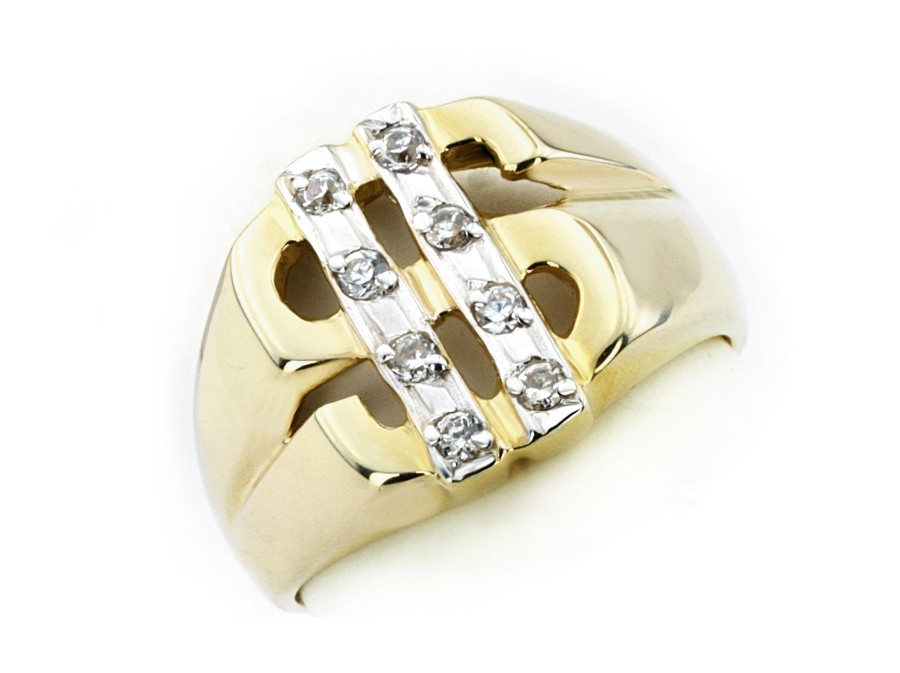 Sygnet męski złoty z brylantami - 1187br_SI_H_syg — zdjęcie 3