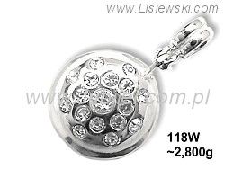 Zawieszka srebrna z cyrkoniami biżuteria srebrna - 118w - 1