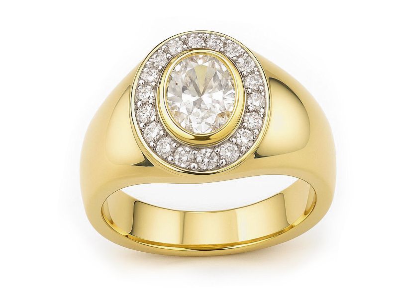 Złoty pierścionek z cyrkoniami żółte złoto - 1192