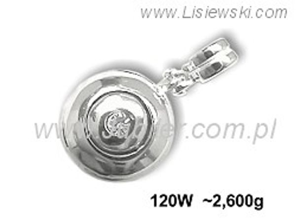 Wisiorek srebrny z cyrkonią - 120w