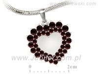 Złota zawieszka Wisiorek białe złoto z granatami - 125wbgr- 3