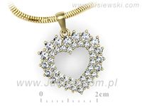Złoty Wisiorek zawieszka z cyrkoniami żółte złoto próba 585 - 125wz- 3