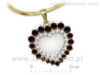 Złota zawieszka Wisiorek żółte złoto z granatami cyrkoniami - 125wzgrd- 3