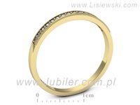 Złoty Pierścionek z brylantami złoto próby 585 żółte złoto - 1272z- 3