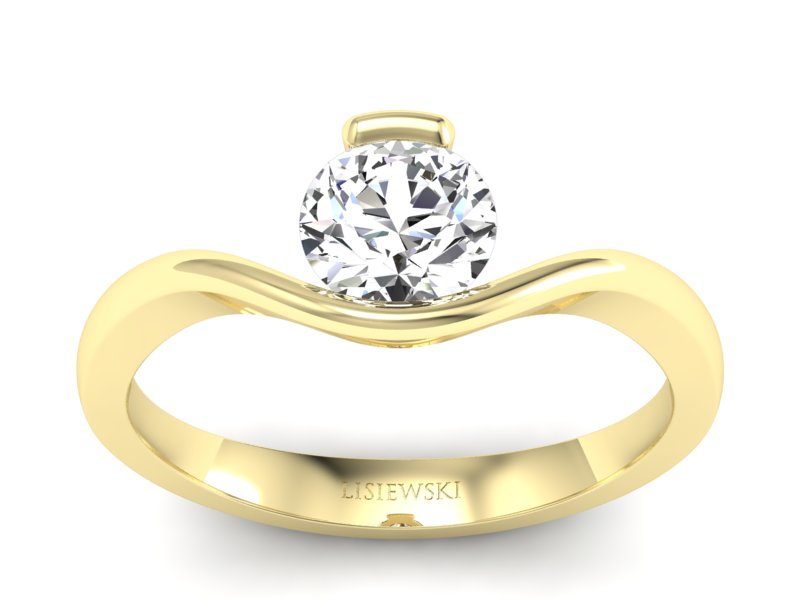 Pierścionek zaręczynowy z brylantem - 1278br_si_H