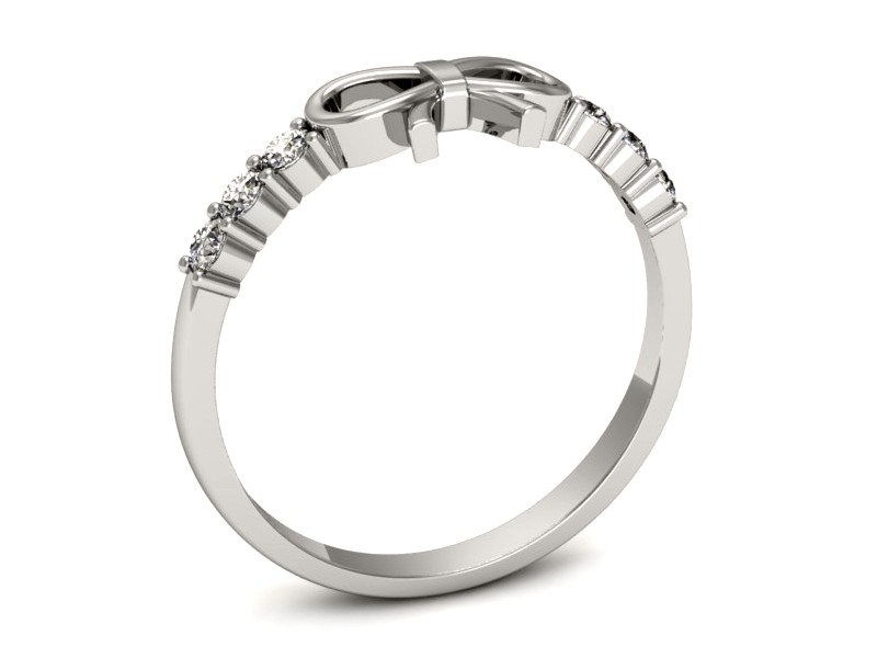 Pierścionek z brylantami białe złoto promocja - 1336skW_pro — zdjęcie 3