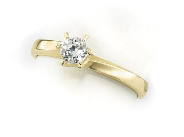 Pierścionek zaręczynowy z brylantem złoto 585 - 1340br_SI_H