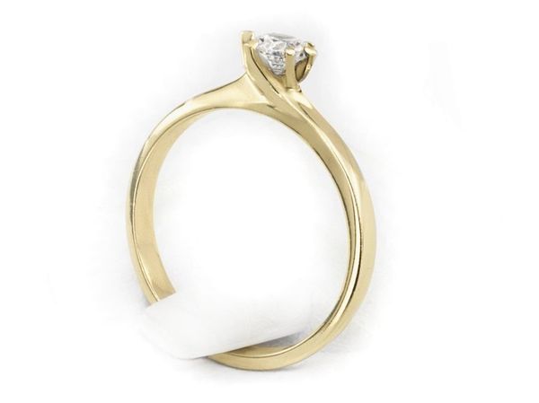 Pierścionek zaręczynowy z brylantem złoto 585 - 1340br_SI_H