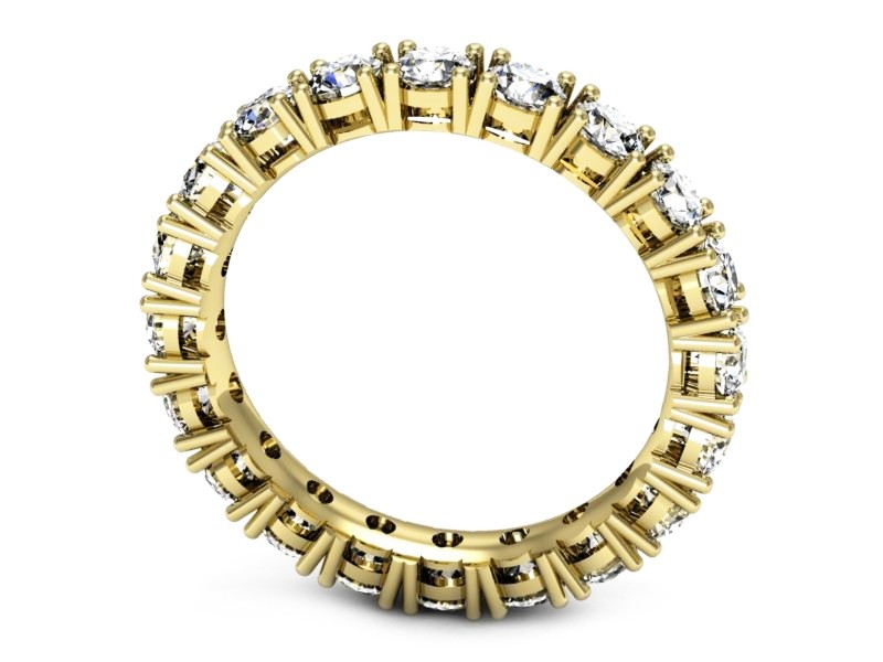 Obrączka z brylantami żółte złoto - 1344z — zdjęcie 3