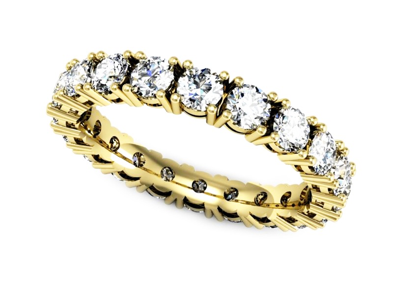 Obrączka z brylantami żółte złoto - 1344z