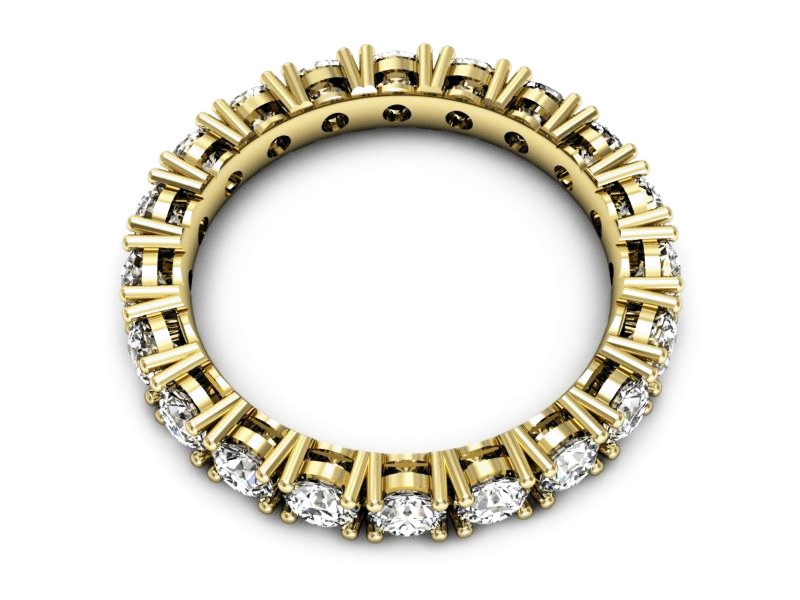 Obrączka z brylantami żółte złoto - 1344z — zdjęcie 2