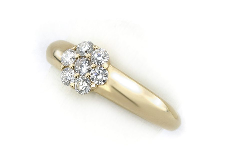 Pierścionek zaręczynowy z brylantami - 1350br_SI_H — zdjęcie 2