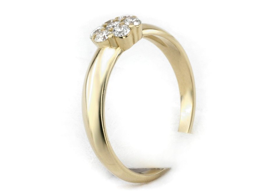 Pierścionek zaręczynowy z brylantami - 1350br_SI_H — zdjęcie 3