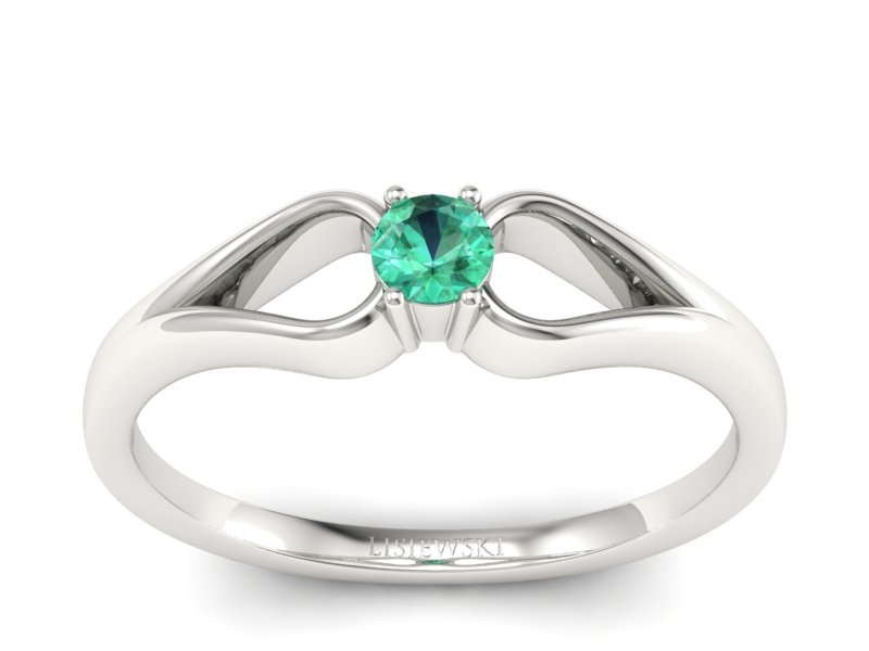 Złoty pierścionek ze szmaragdem - 1444bsm