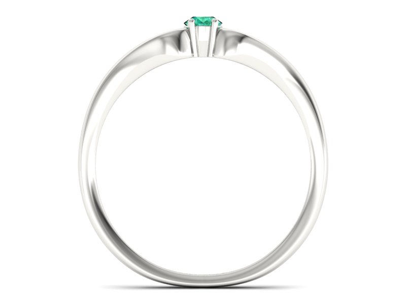 Złoty pierścionek ze szmaragdem - 1444bsm — zdjęcie 2