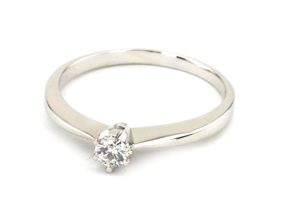 Pierścionek z brylantem białe złoto promocja - 1451skW_pro — zdjęcie 2