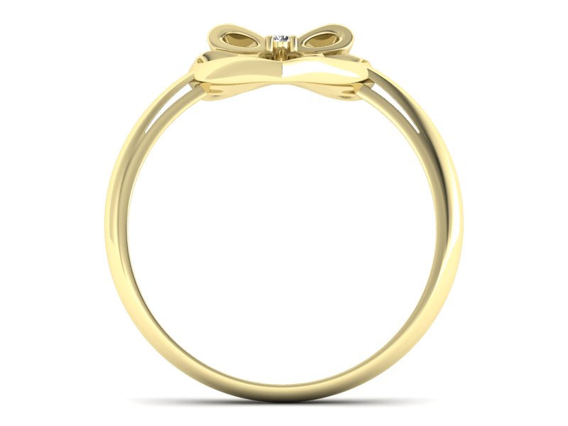 Złoty Pierścionek z brylantem promocja - 1472skW_pro — zdjęcie 2