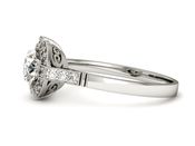 pierścionek zaręczynowy z palladu z brylantami - 15098pll - 2
