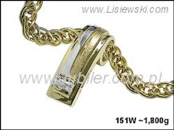 Złoty Wisiorek zawieszka z cyrkonią żółte złoto 585 - 151w - 1