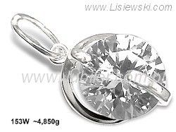 Piękna zawieszka srebrna z cyrkonią biżuteria srebro - 153w