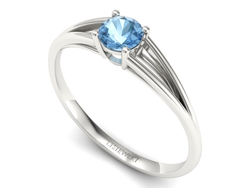 Pierścionek zaręczynowy z topazem promocja - 1551skW_pro — zdjęcie 3