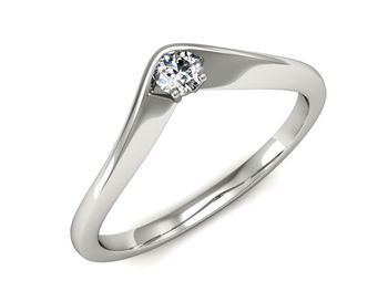 Pierścionek zaręczynowy z diamentem promocja - 1593skW_pro - 1