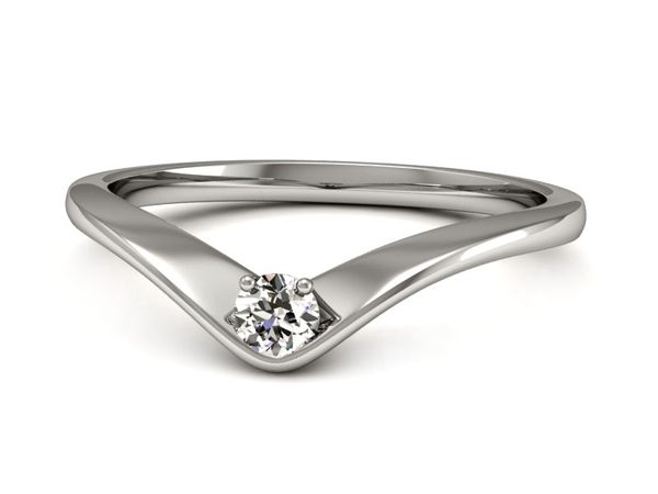 Pierścionek zaręczynowy z diamentem promocja - 1593skW_pro