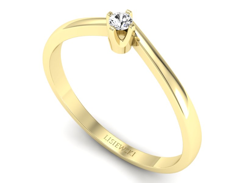 Pierścionek z brylantem żółte złoto - 15_1100br_Si_H — zdjęcie 3