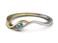 Złoty pierścionek z topazem z topazem promocja - 1651skW_pro- 2