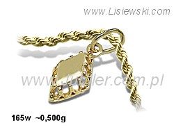 Złoty wisiorek zawieszka żółte złoto próby 585 - 165w - 1